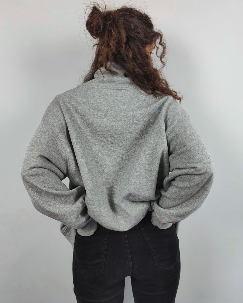 Oversized funnel neck sweatshirt - Heather Grey