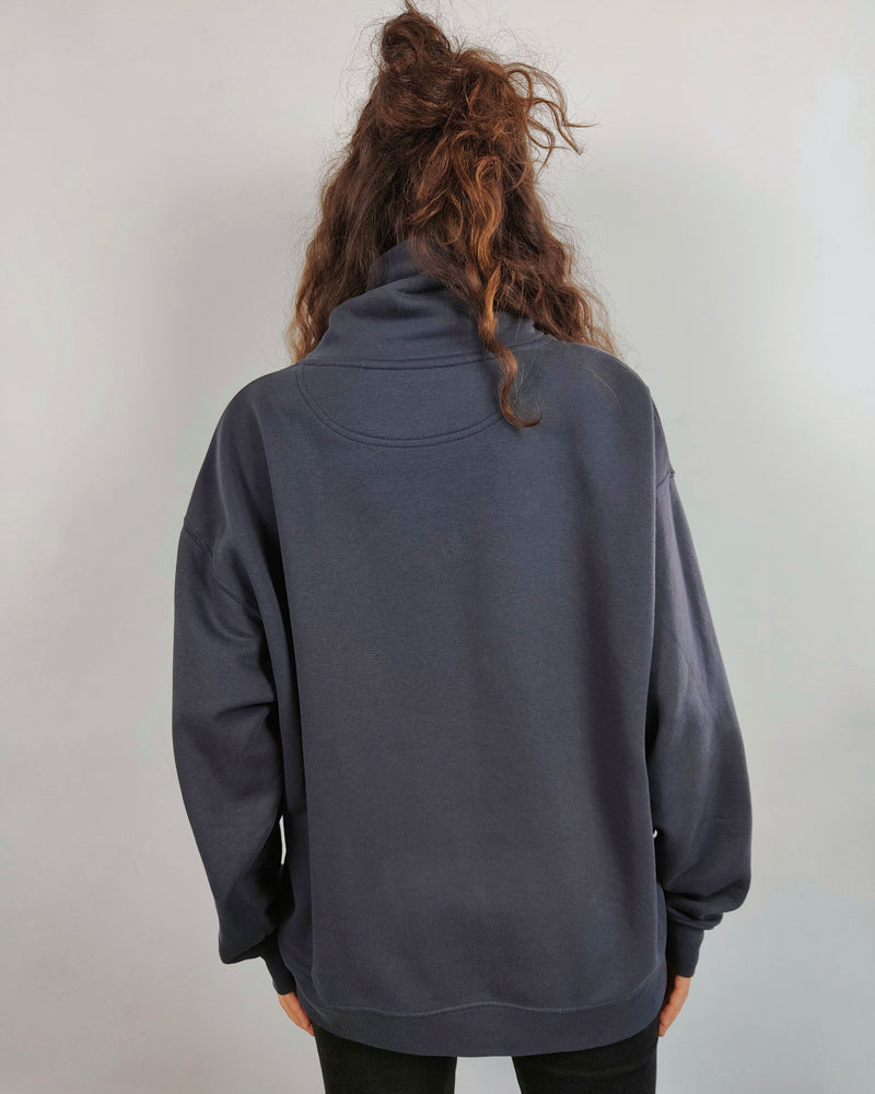 Oversized funnel neck sweatshirt - Indian Ink