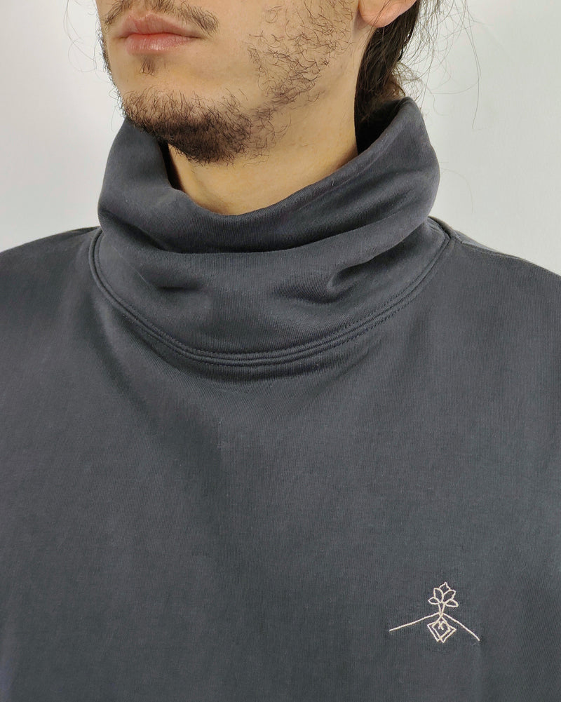 Oversized funnel neck sweatshirt - Indian Ink