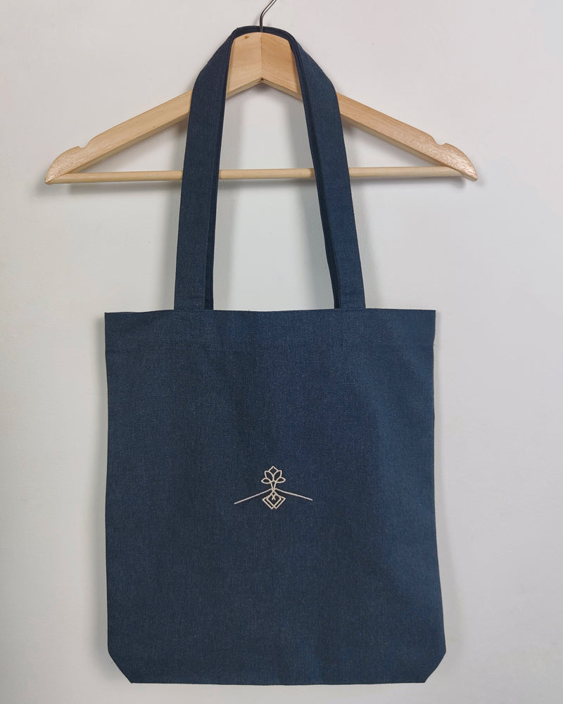 Recycled Canvas Tote Bag - Midnight Blue