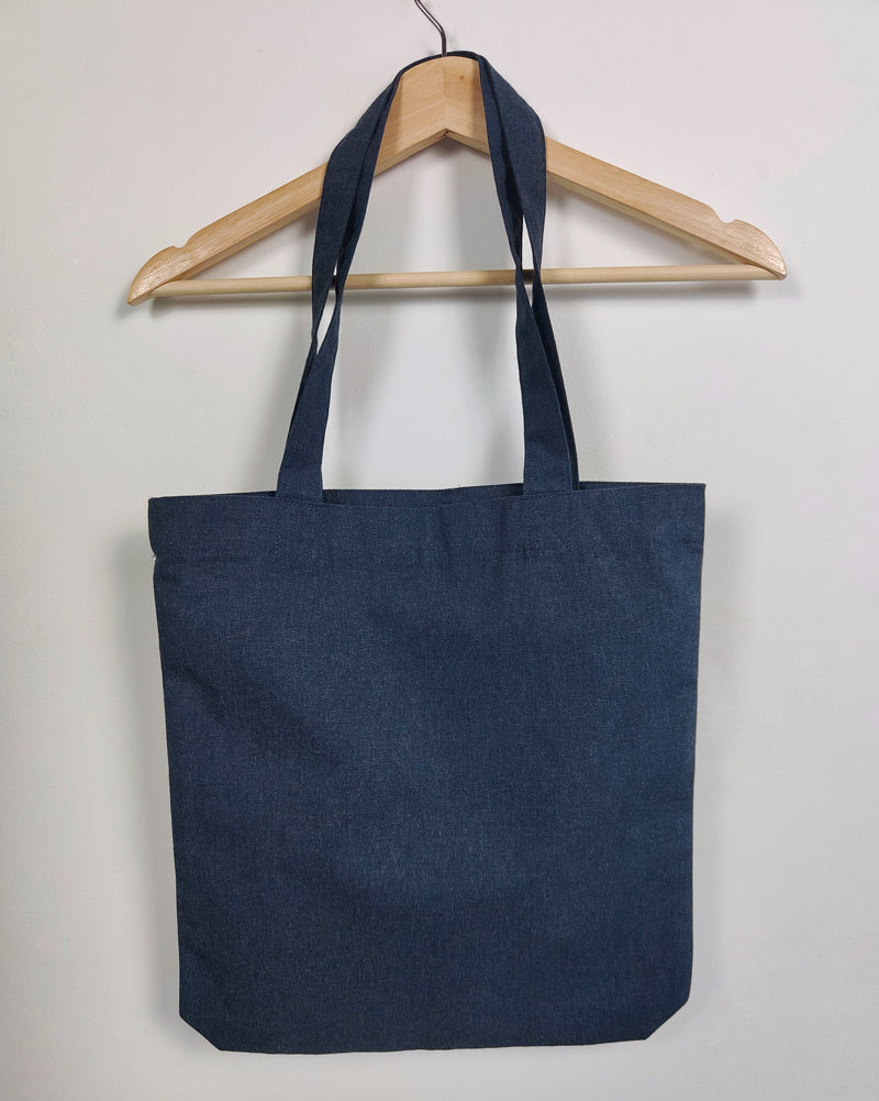 Recycled Canvas Tote Bag - Midnight Blue