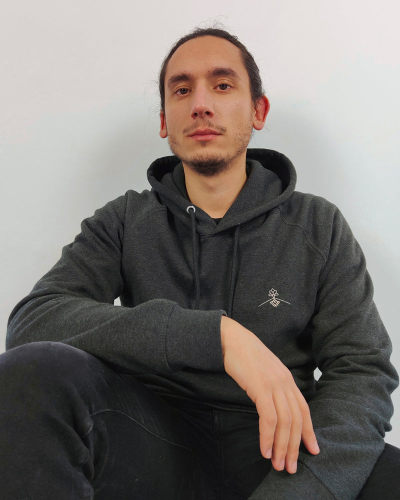 Regular fit hoodie - Dark Grey Heather