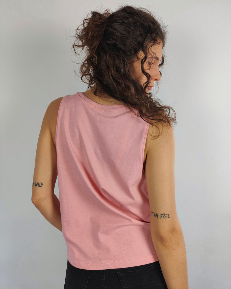 Camiseta tirantes holgada - Coral