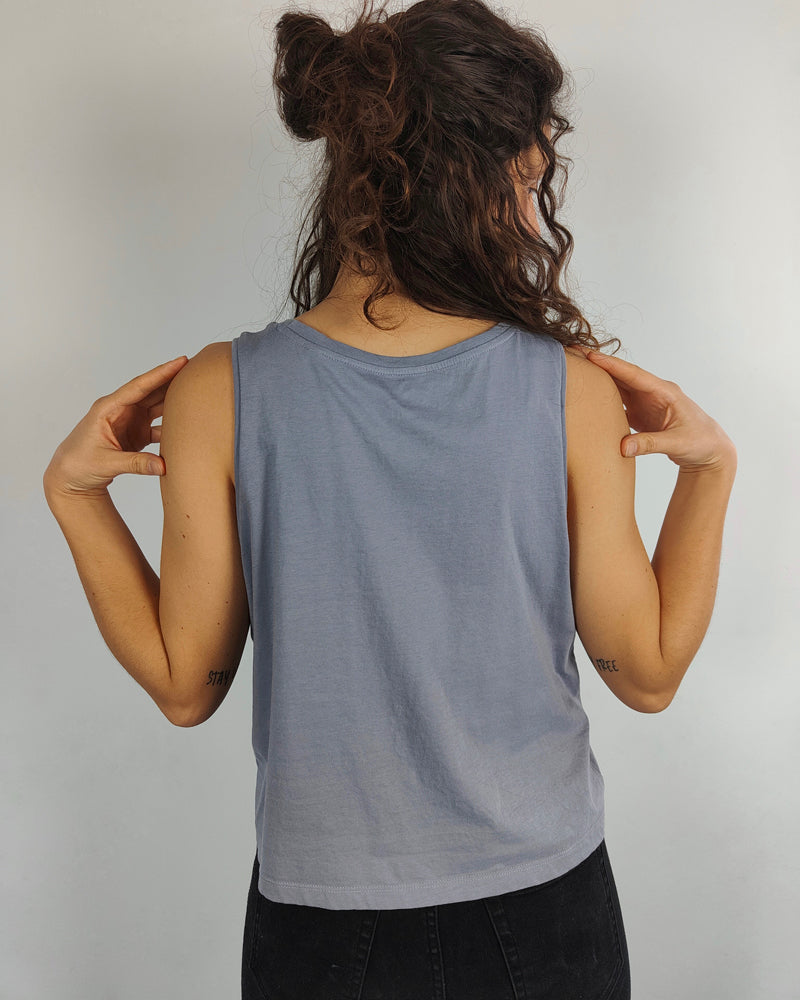Camiseta tirantes holgada - Gris Lavanda