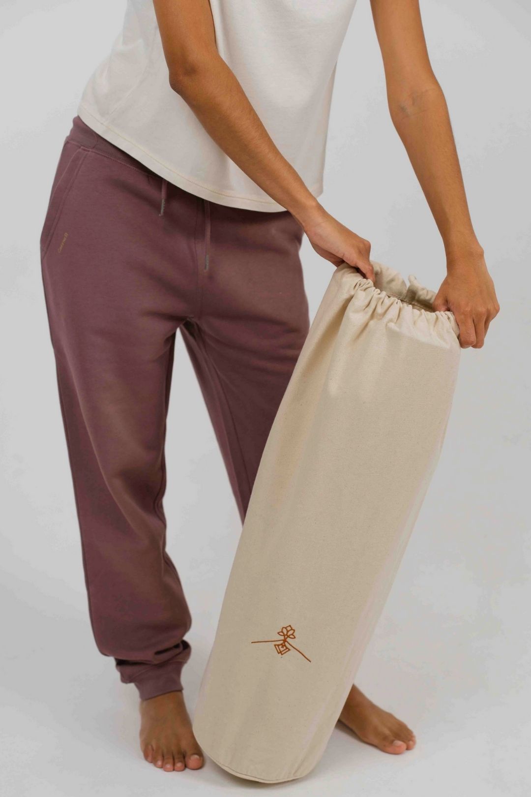 Sac de Yoga avec Poche Cachée - Naturel