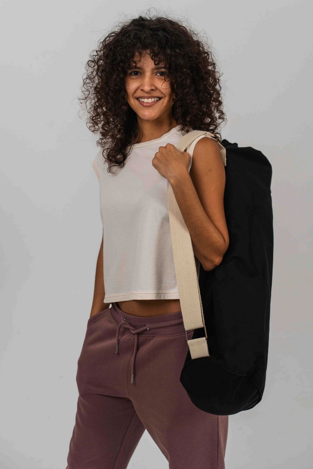 Sac de Yoga avec Poche Cachée - Noir