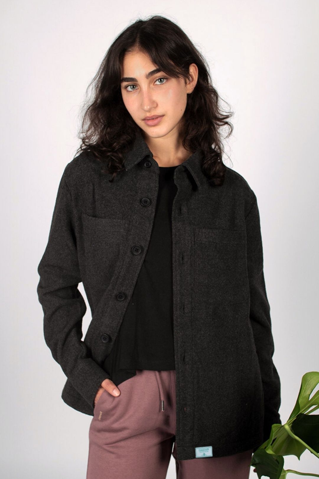 Veste coupe classique 100% recyclée - Gris Foncé Chiné