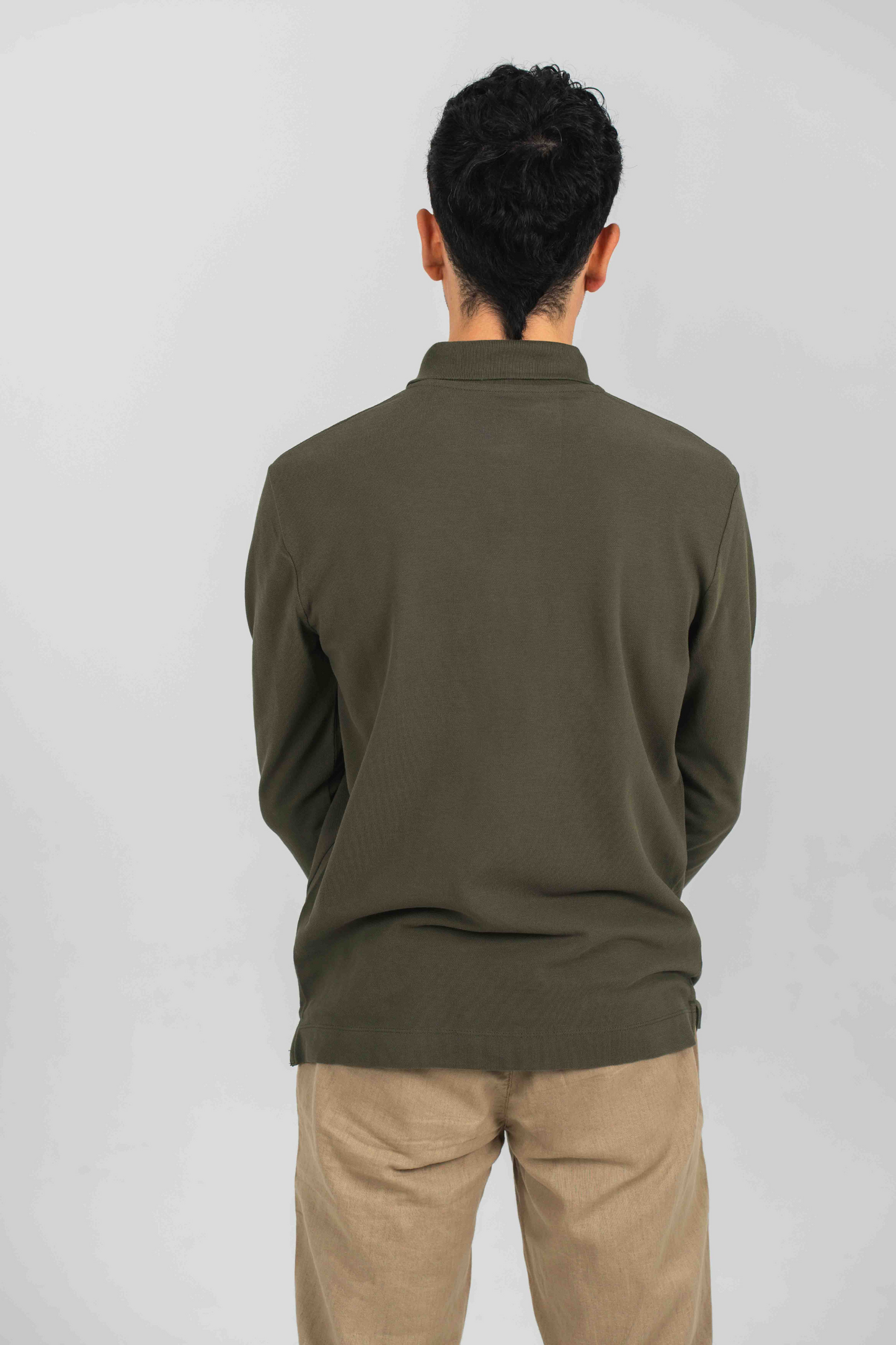 100% Organic Cotton Fit Polo - Tan Green