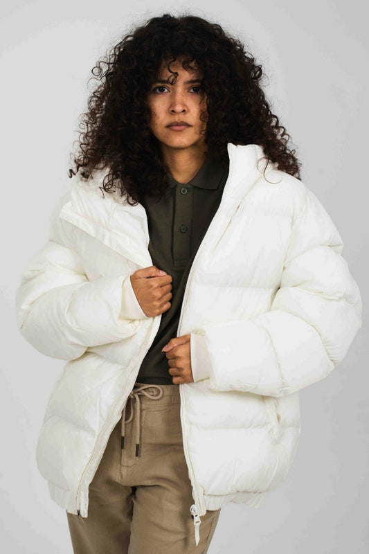 Anorak acolchado materiales reciclados - Blanco