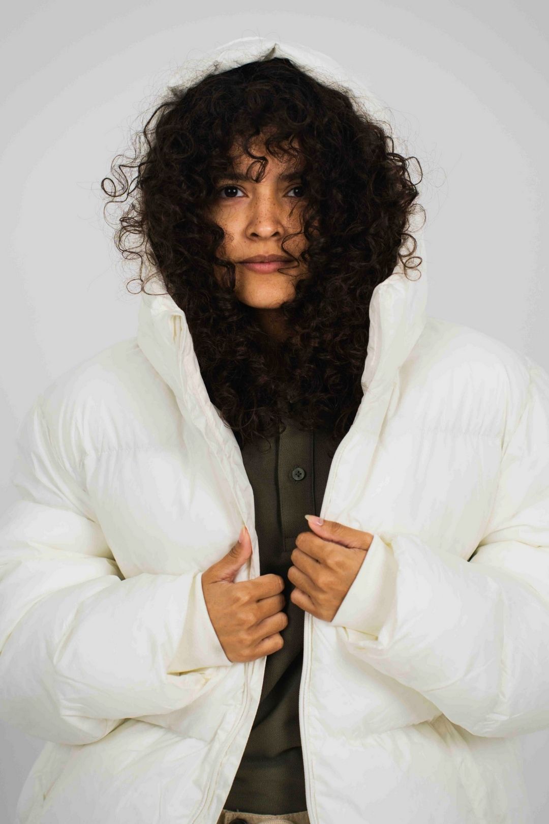 Anorak acolchado materiales reciclados - Blanco