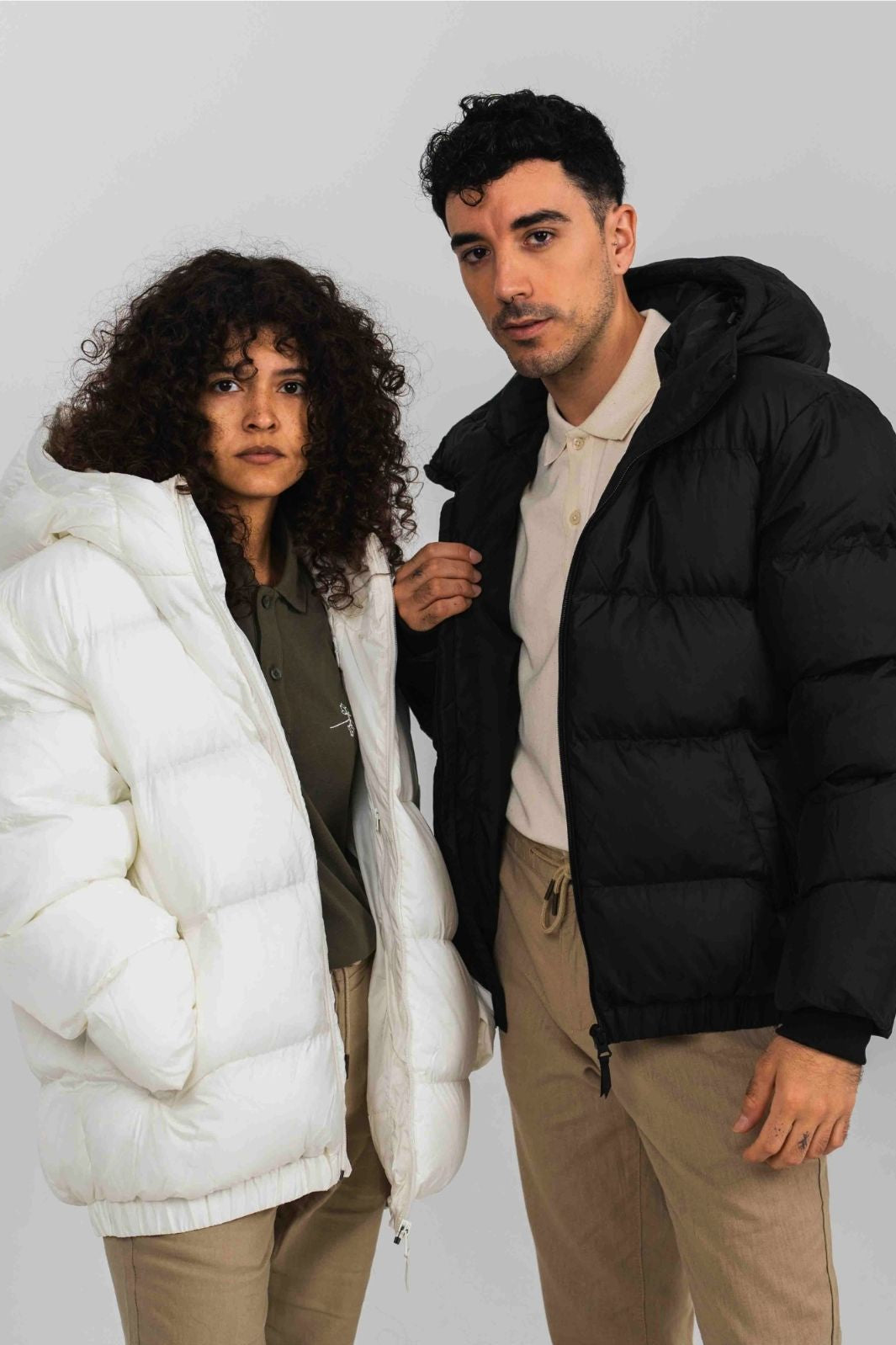 Anorak acolchado materiales reciclados - Negro