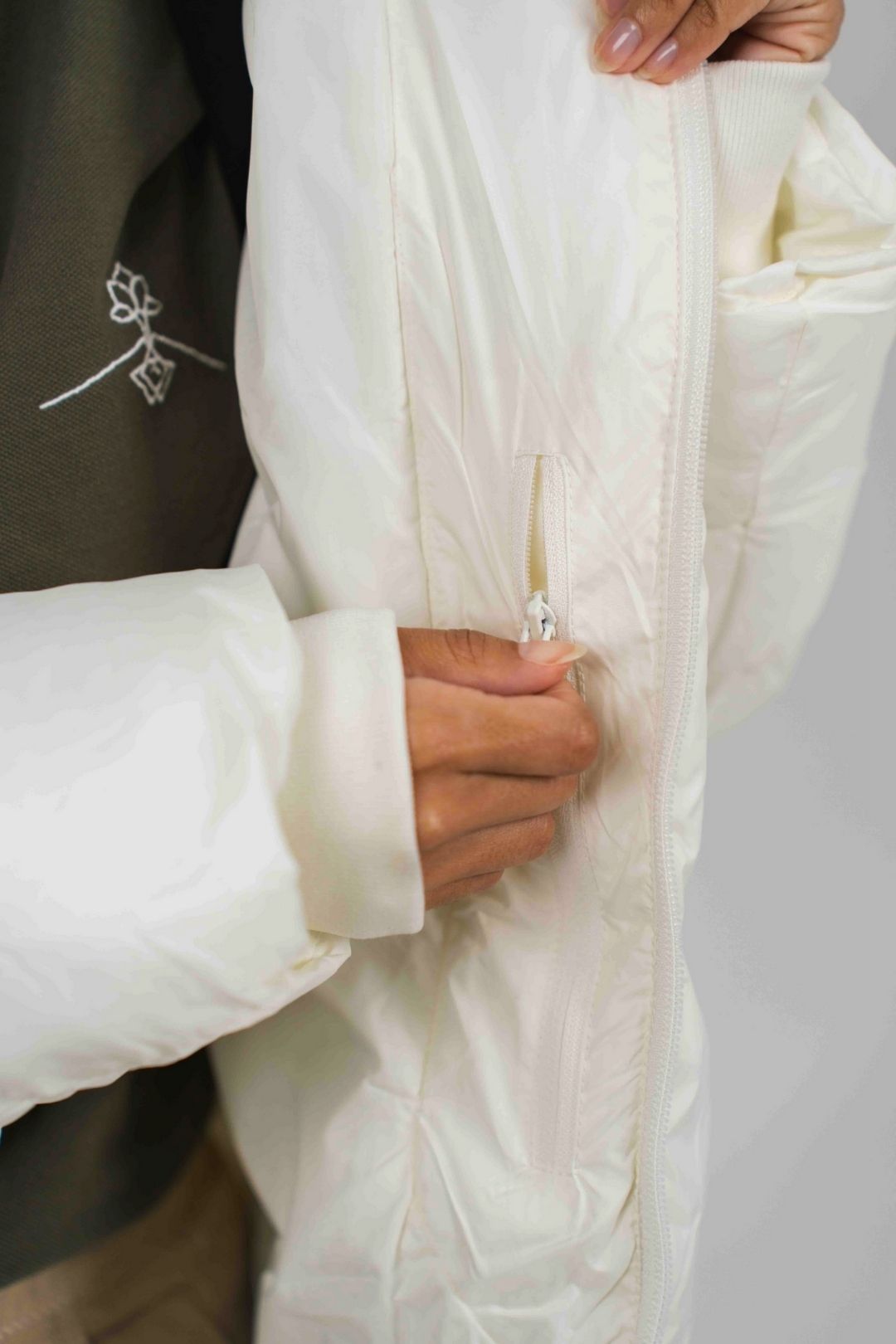 Anorak acolchado materiales reciclados - Blanco