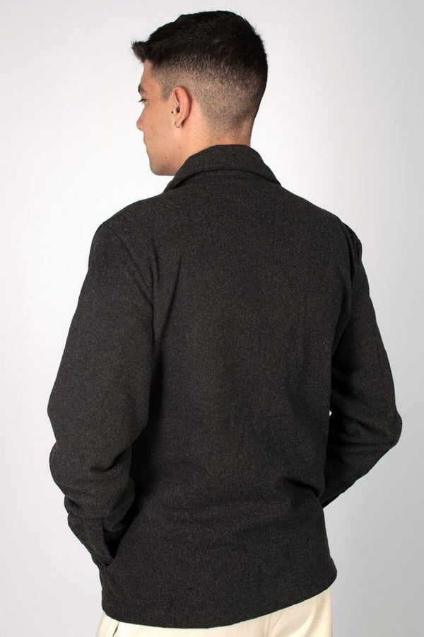 Veste coupe classique 100% recyclée - Gris Foncé Chiné
