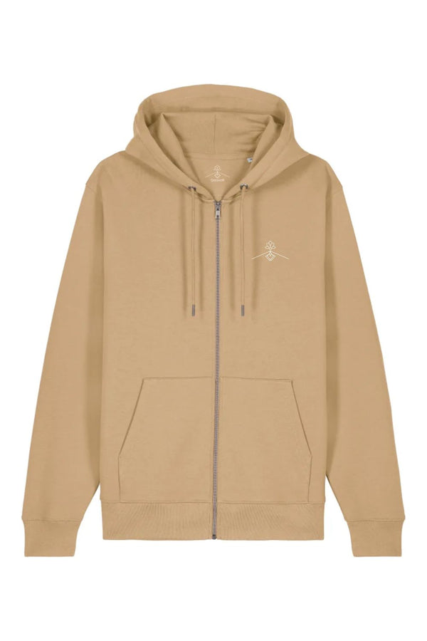 Sweat zippé en coton bio - Late