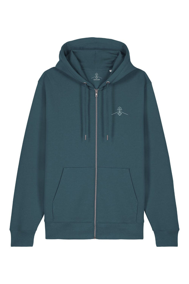 Sudadera algodón orgánico cremallera - Boreal