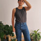 Fitted Tank Top - Dark Grey Heather