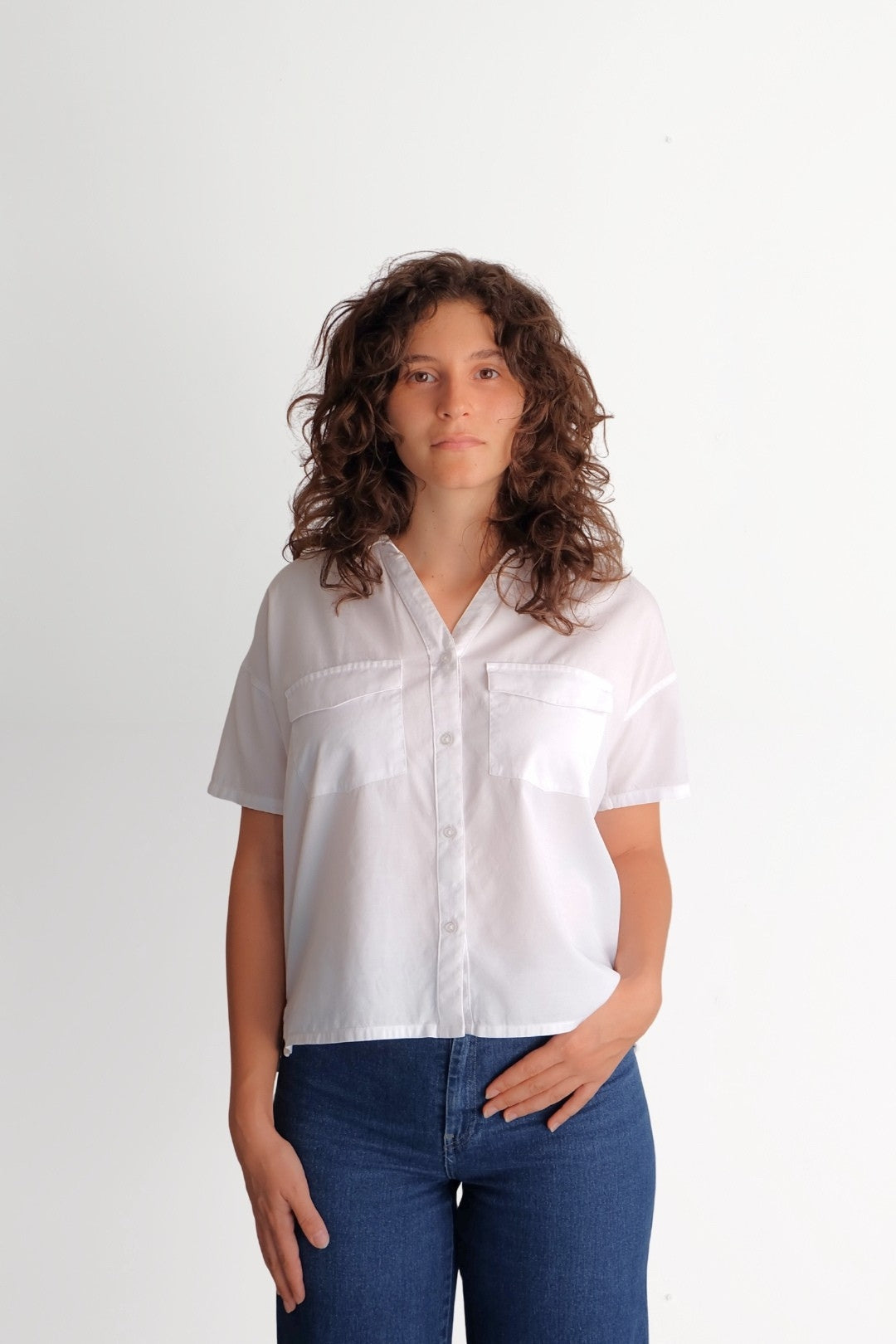 Camisa Tencel y algodón orgánico - Blanco