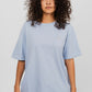 T-shirt oversize 100% coton biologique - Bleu Brume