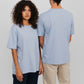 T-shirt oversize 100% coton biologique - Bleu Brume