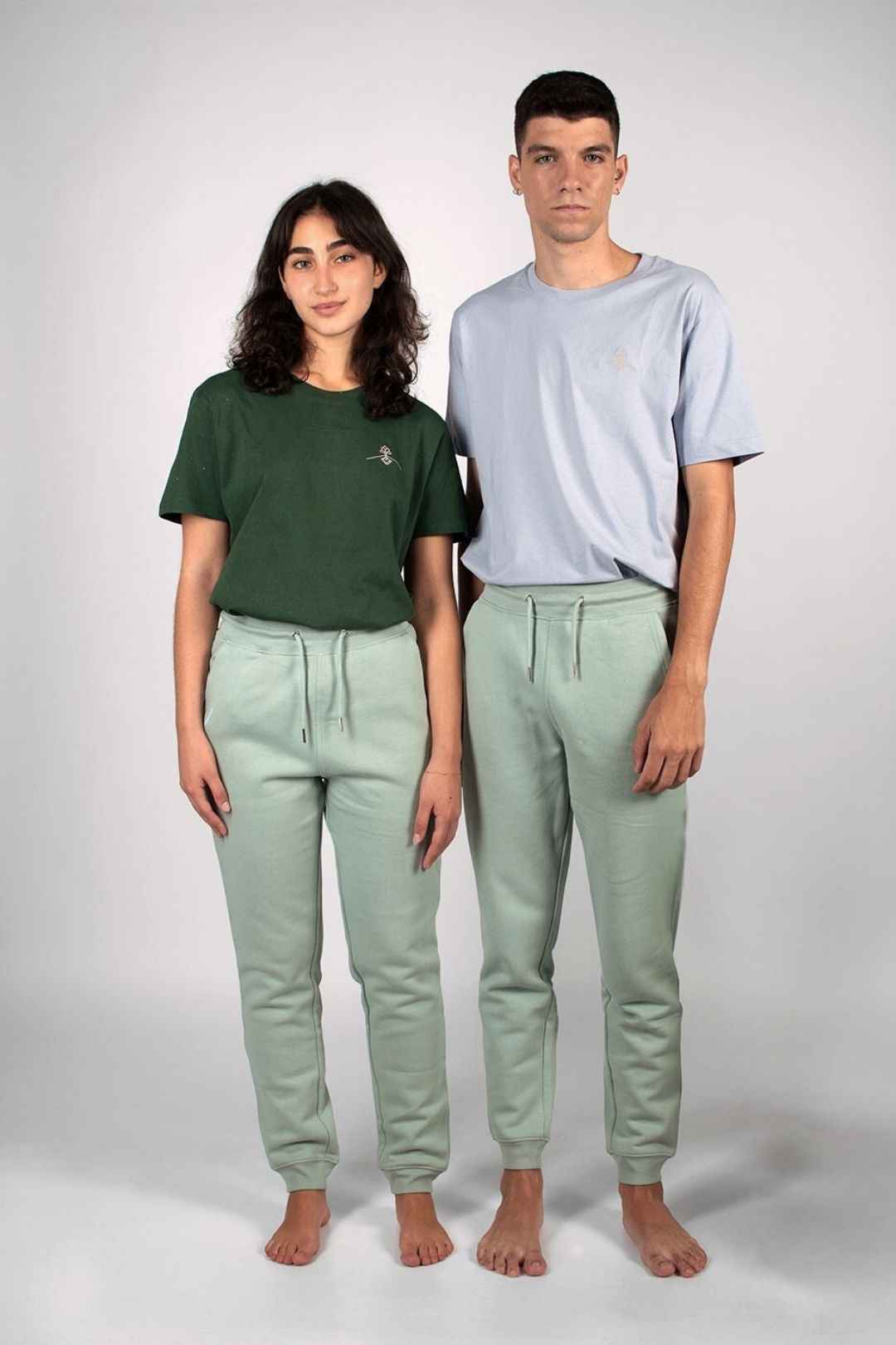 Pantalon jogger en coton bio - Aloès