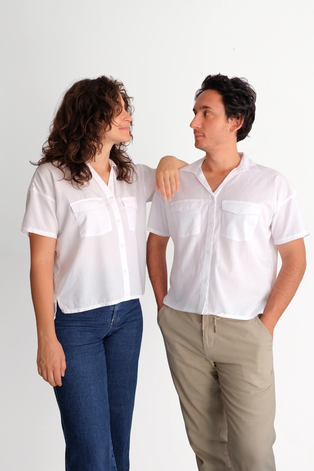 Camisa Tencel y algodón orgánico - Blanco