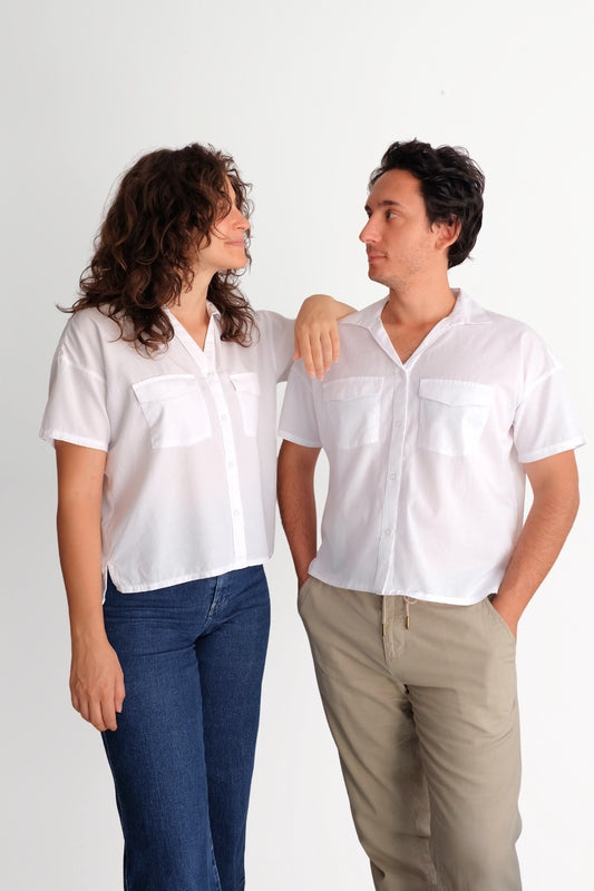 Camisa Tencel y algodón orgánico - Blanco