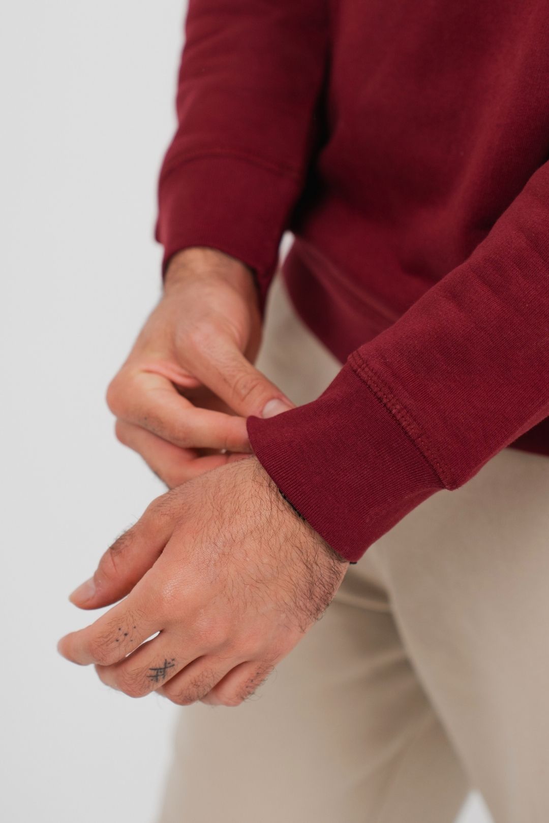 Sweat à capuche coupe classique - Bordeaux