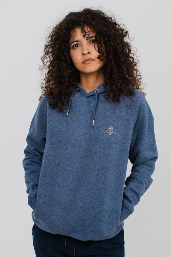 Sudadera orgánica - Azul Jaspeado