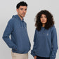 Sweat à capuche coupe classique - Bleu chiné