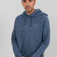 Sweat à capuche coupe classique - Bleu chiné