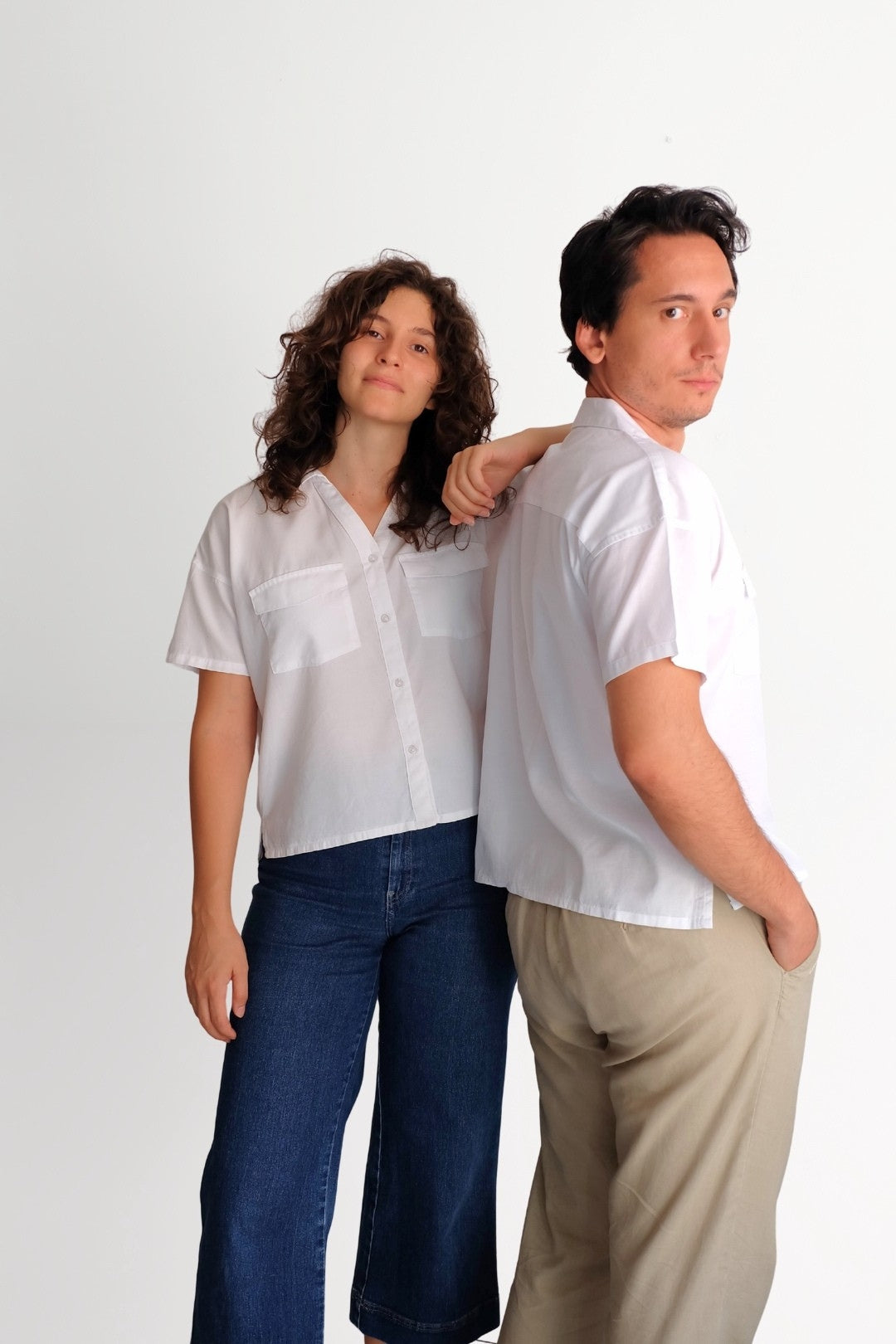 Camisa Tencel y algodón orgánico - Blanco