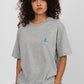 T-shirt oversize 100% coton biologique - Gris Chiné