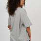T-shirt oversize 100% coton biologique - Gris Chiné