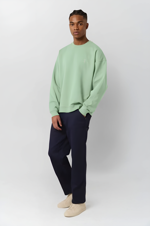 Sudadera algodón orgánico - Jade Profundo