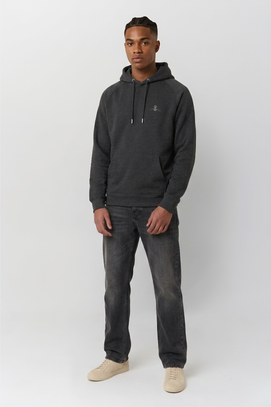 Sudadera orgánica - Gris Oscuro Jaspeado