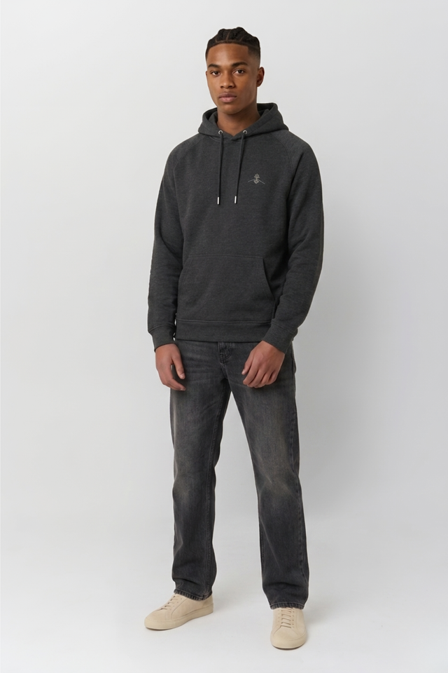Sudadera orgánica - Gris Oscuro Jaspeado