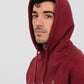 Sudadera capucha regular fit - Burdeos