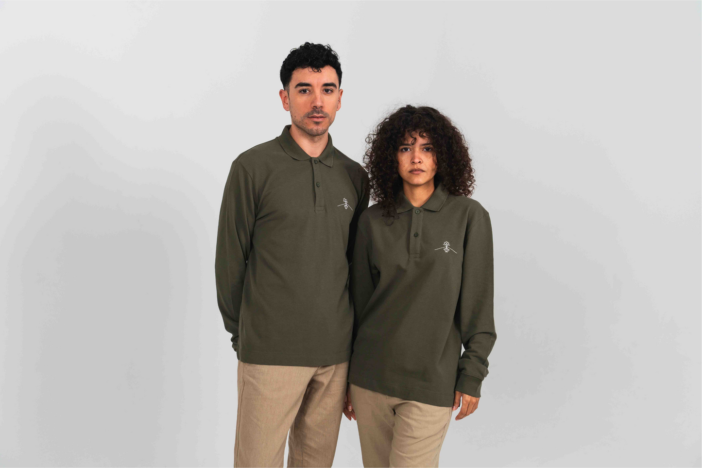 100% Organic Cotton Fit Polo - Tan Green