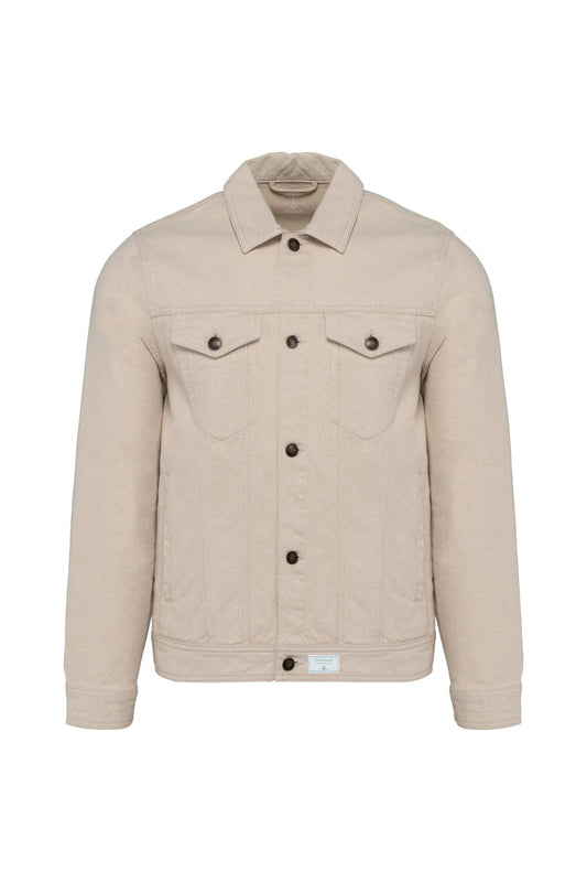 Chaqueta algodón orgánico y cáñamo - Natural