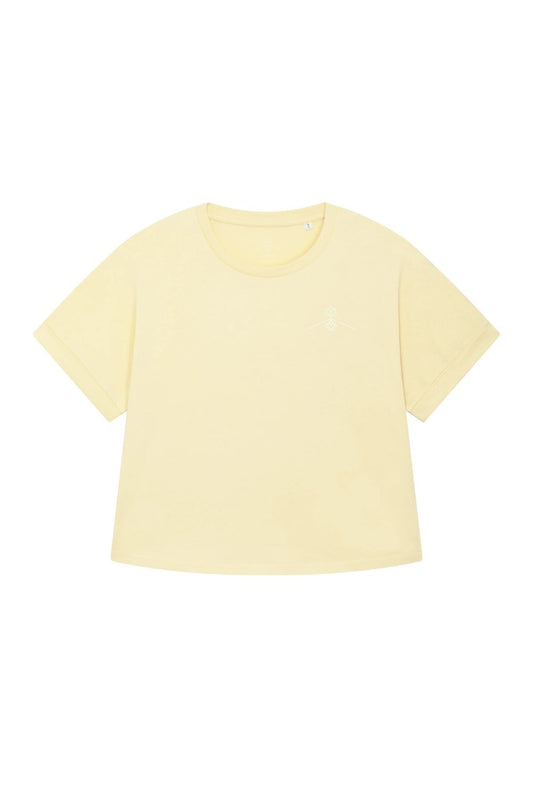 Camiseta oversize manga murciélago - Amarillo Fresco