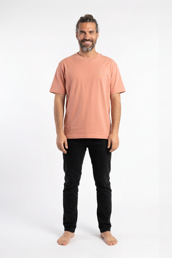 T-shirt oversize 100% coton biologique - Rose Saumon