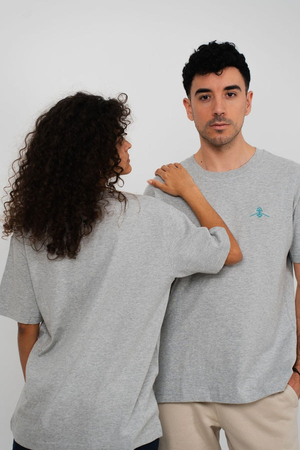 Camiseta orgánica - Gris Jaspeado