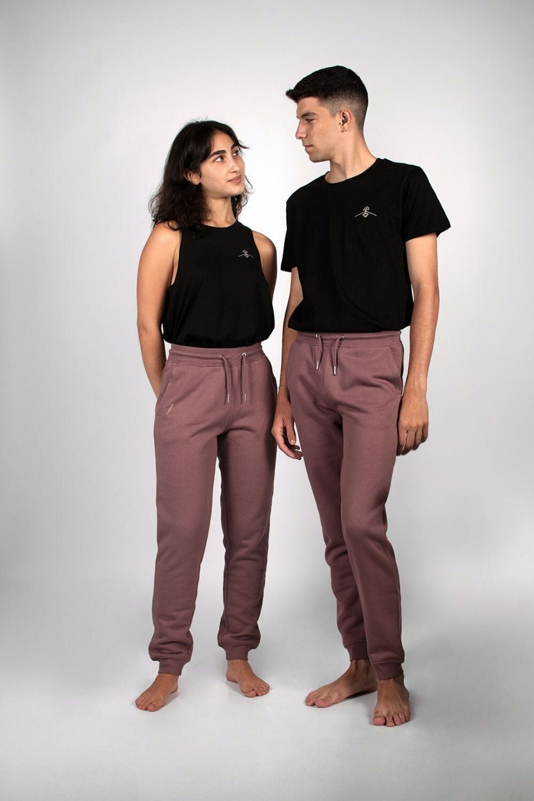 Pantalon jogger en coton bio - Rose Améthyste