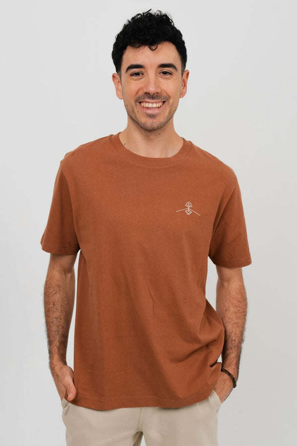 T-shirt oversize 100% coton biologique - Caramel