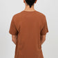 T-shirt oversize 100% coton biologique - Caramel