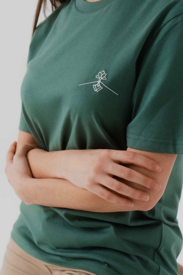 Camiseta algodón orgánico - Verde Étnico