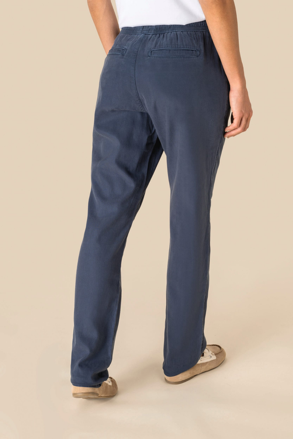 Pantalón Lyocell holgado - Azul Marino