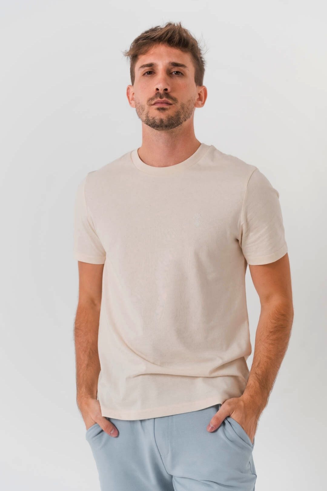 T-shirt coupe régulière 100% coton biologique - Naturel