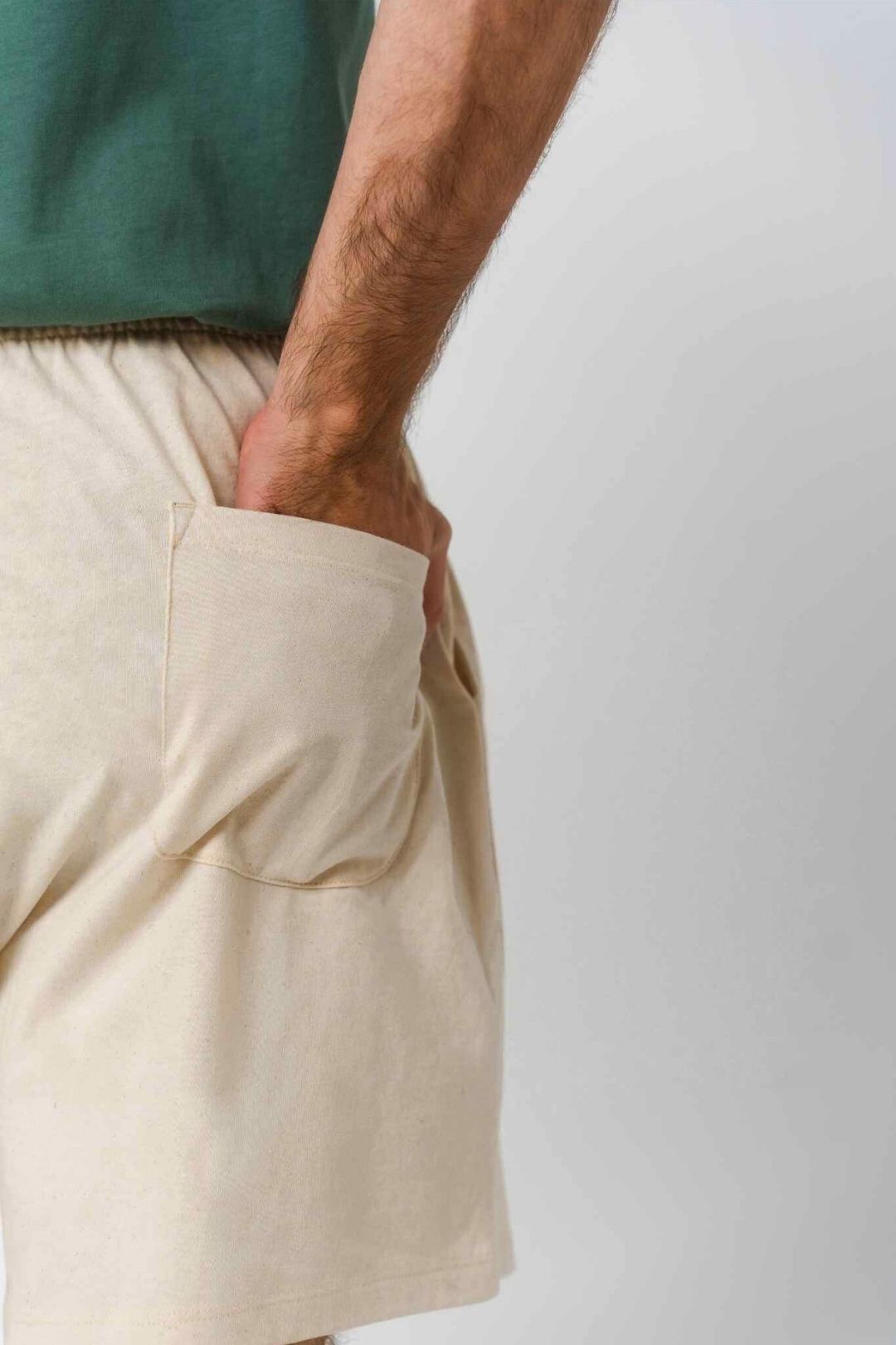 Short ample en coton bio - Naturel