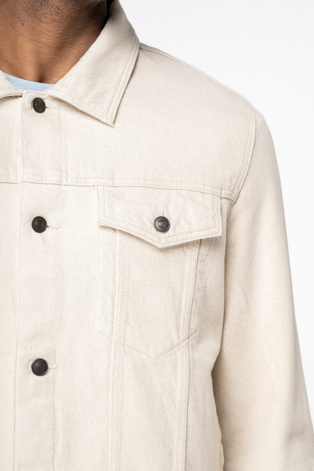 Chaqueta algodón orgánico y cáñamo - Natural